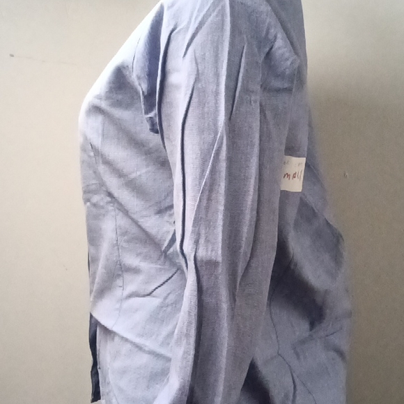 Vintage Bill Blass Denim Embroidered button down long sleeve top blouse - Picture 7 of 12